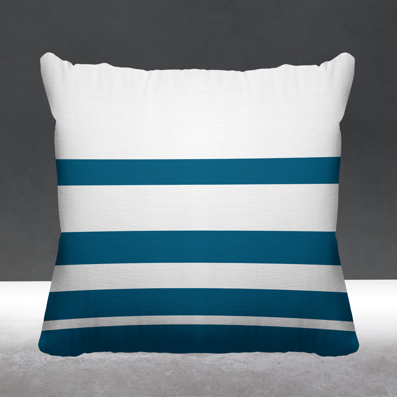 Coussin décoratif intérieur / extérieur Tanner, L 17 po x H 17 po, Turquoise
