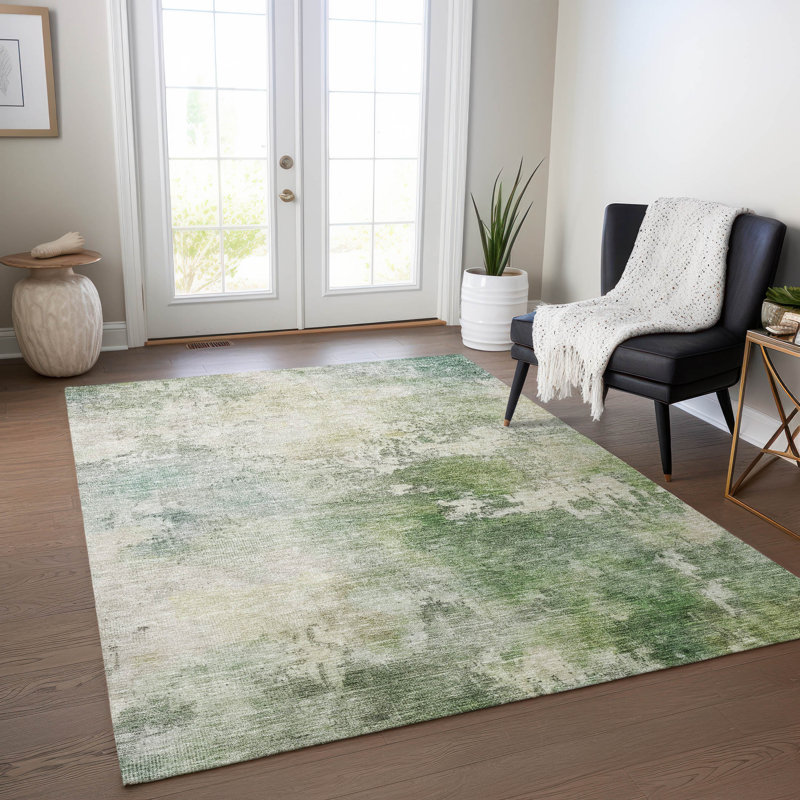 Tapis intérieur / extérieur vert Agatha , 8' x 10'