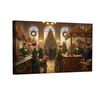 Ensemble de 3 reproductions d'art sur toile de Noël