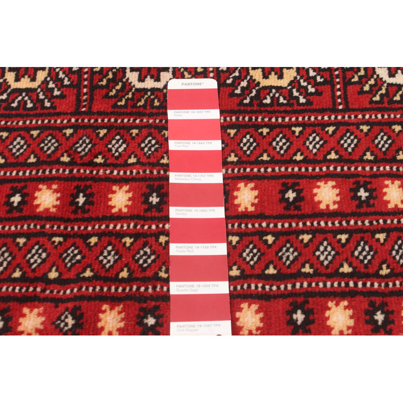 Tapis rouge foncé Malechi Peshawar Bokhara 9 pi 1 po x 11 pi 9 po