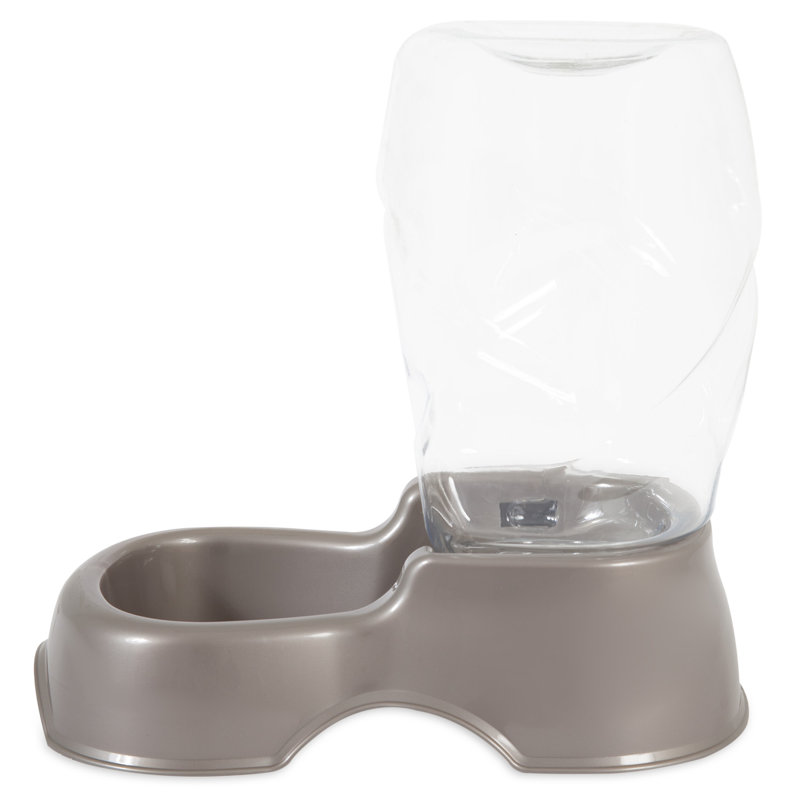 Pearl Tan Small Plastic Gravity Water Dispenser for Pets