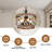 Awtumn Gracie Oaks 19.7" Farmhouse Dining Room Wood Chandelier, 5-Light Kitchen Island Light Fixture for Entryway