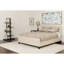 Lit plateforme tapissier avec matelas à ressorts ensachés Aluino-29332043-29332047