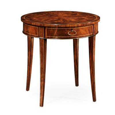 Solid Wood End Table with Storage