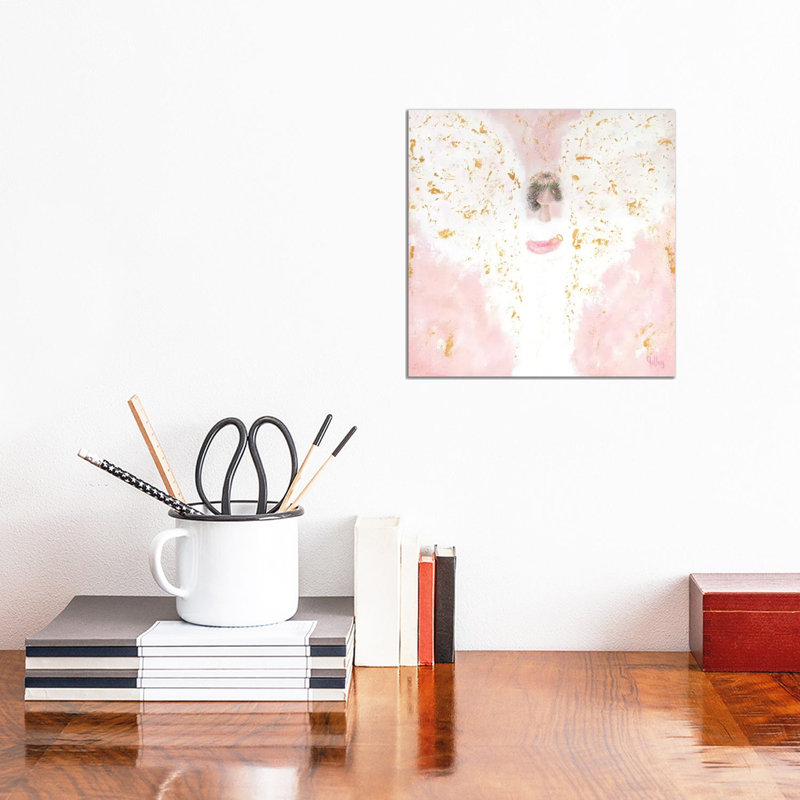 «Pink Angel Baby» par Ashley Bradley, impression sur toile tendue, H 12 po x l 12 po x P 0,75 po
