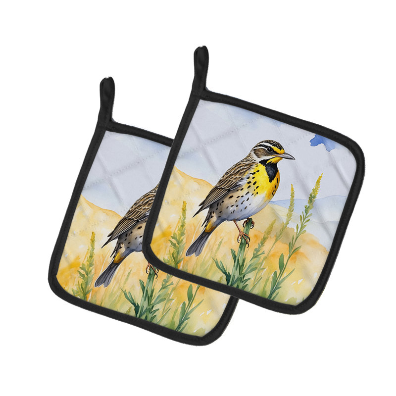 Paire de poignées Nebraska Western Meadowlark