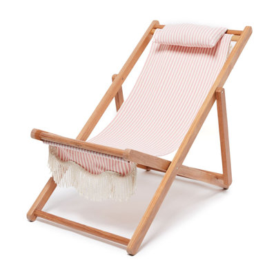 Folding Deck Chair with Cushion