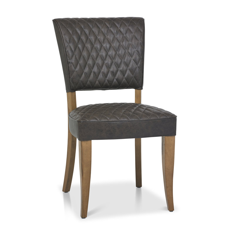 Ellipse Rustic Oak Table With Logan Upholstered Chairs In Old West Vintage, Table, 6 Chairs