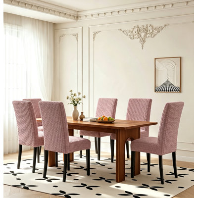 Housse pour chaise de salle à manger, extensible, lavable, housse de chaise, ensemble de 6