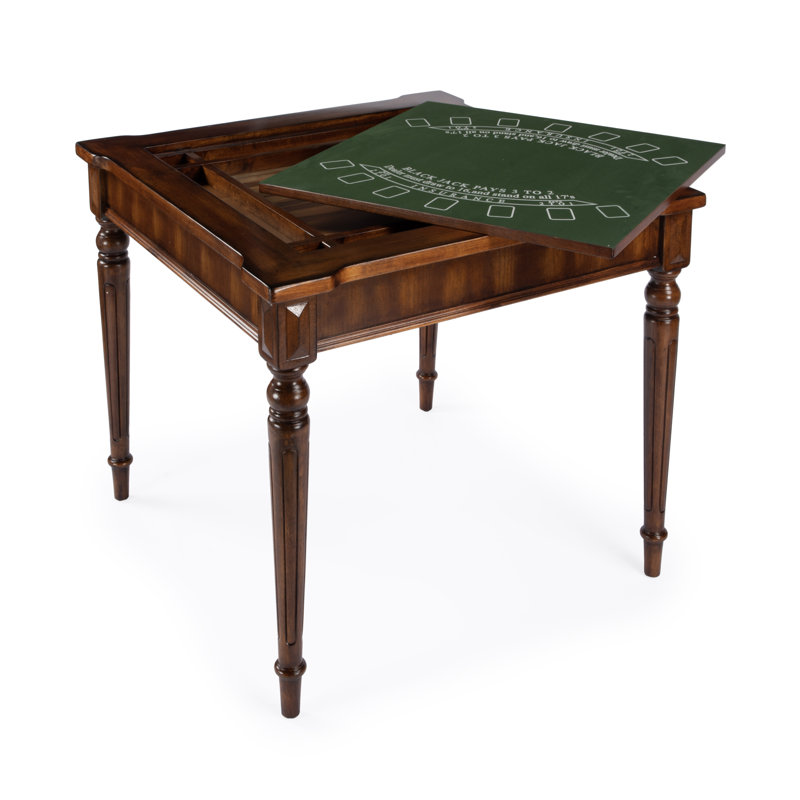 Handmade 36" Moskowitz Chess and Backgammon Table, Antique Cherry