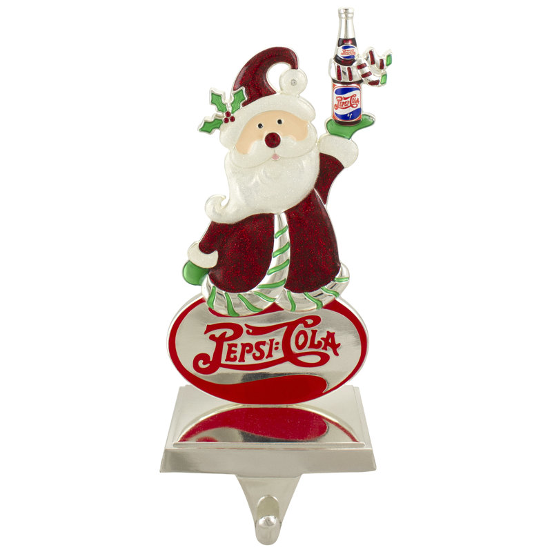 Porte-chaussette de Noël père Noël plaqué argent 9,75 po