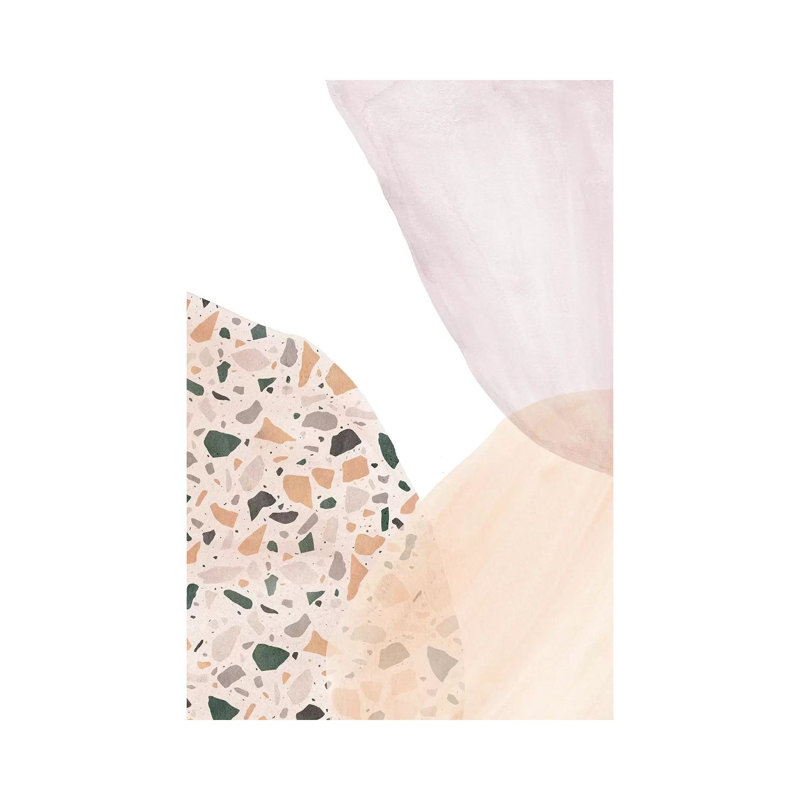 Terrazzo And Watercolour - Painting on Canvas, Wrapped Canvas, 66.04cm H x 45.72cm W x 1.91cm D