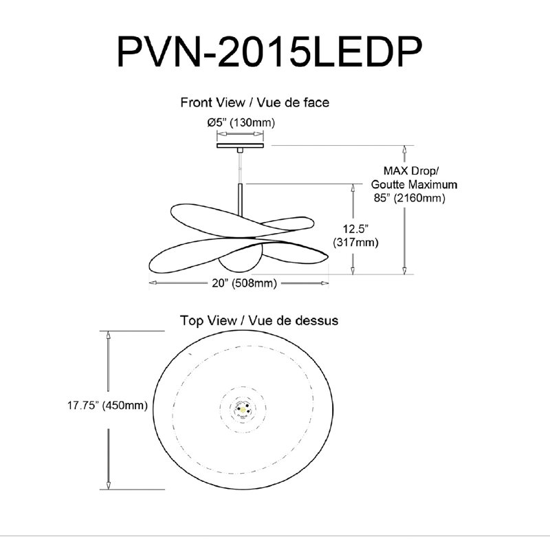 Luminaire suspendu Paven, Noir mat, Noir mat