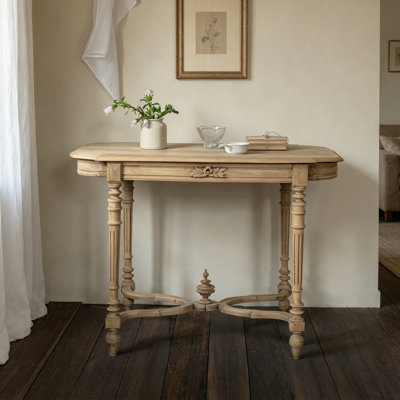 Rustic Carved Console Table
