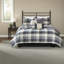 Ensemble de literie gris 6 pièces de style maison de campagne, courtepointe à chevrons en polyester pour le confort de la maison