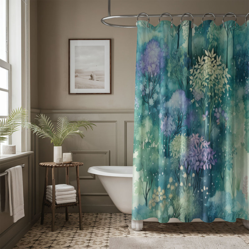 Rideau de douche Woodland Peace - Premium, H 74 po x l 71 po