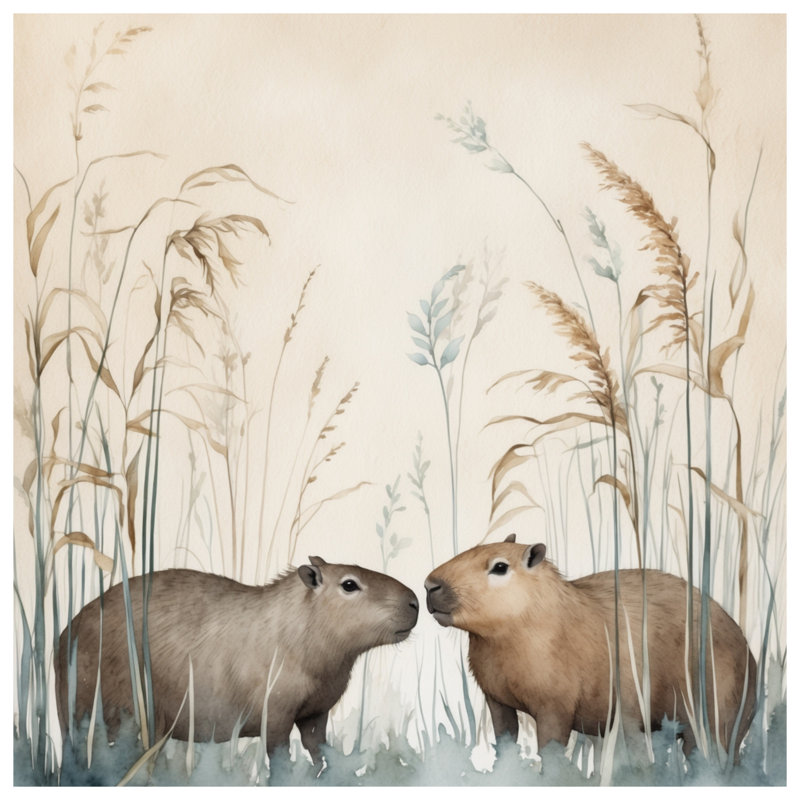 Édredon Capybara In Grass, Simple extra long