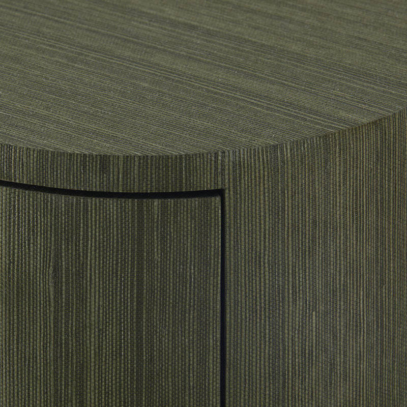 Aaron 2-Drawer End Table, Deep Olive