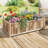2 PCS Natural Acacia Wood Rectangular Planter Box with Liner Drainage Indoor Outdoor Beige-755617221
