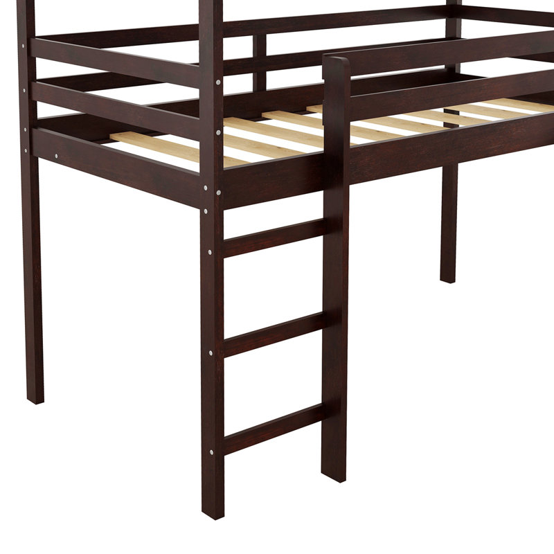 Lit pour enfant Hamadi, Simple, Espresso