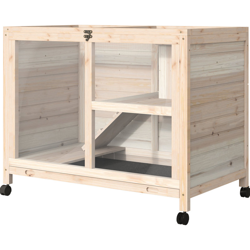 Poulailler compact en bois avec roues transportables - Naturel, imperméable, pour les petites pièces