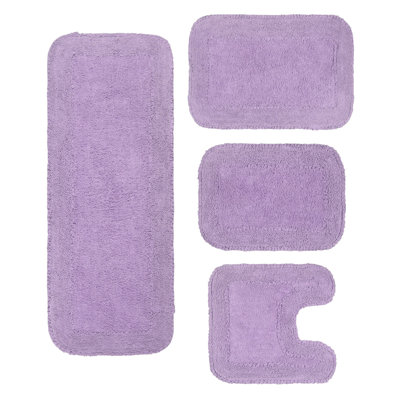 Aceyon 4 Piece Cotton Bath Rug Set