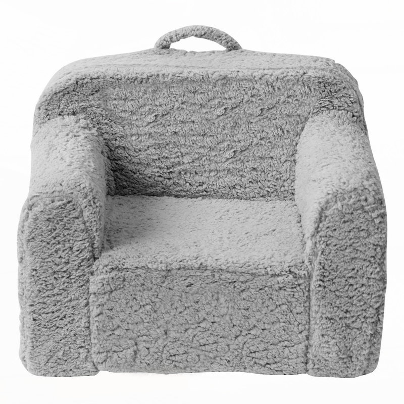 Fauteuil en sherpa, Gris