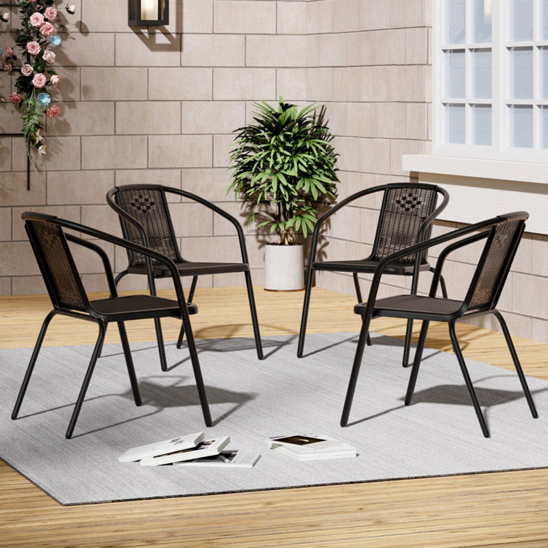 Anamara Stackable Outdoor Patio Dining Armchair