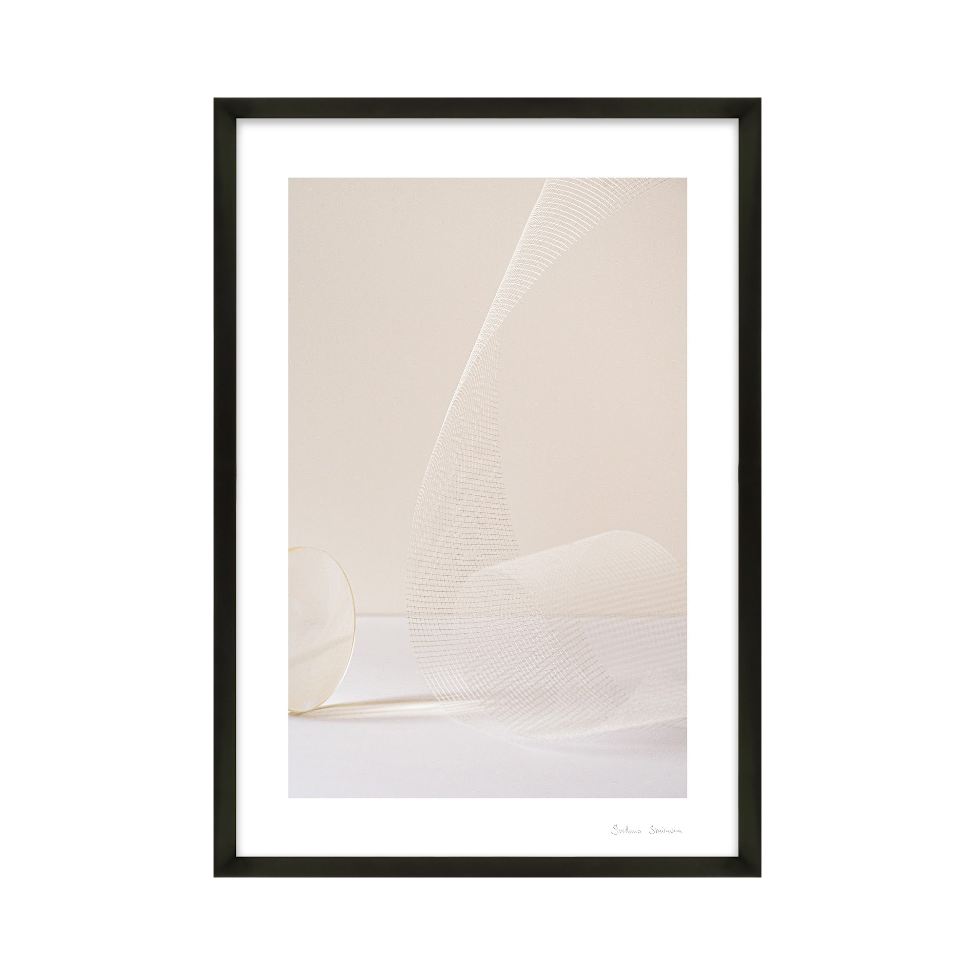 Balance 1 by Svetlana Smirnova, 38" H x 26.5" W x 1.25" D, Black