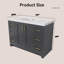 Ensemble de meuble-lavabo simple 48,4 po avec surface solide Martrice