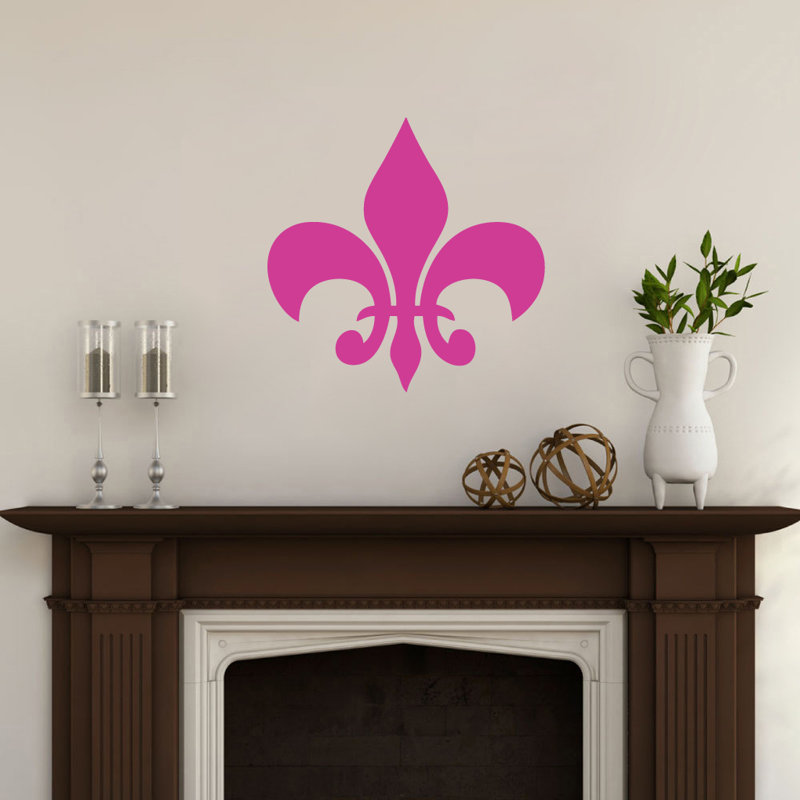 Adhésif décoratif fleur de lis, Rose vif