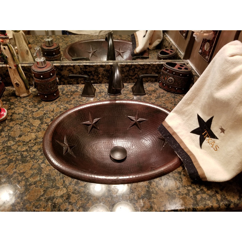19" Oval Copper STARS Bathroom Sink