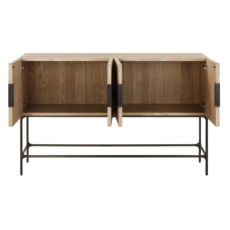 Uttermost Lunar 4 Door Elm Wood Cabinet