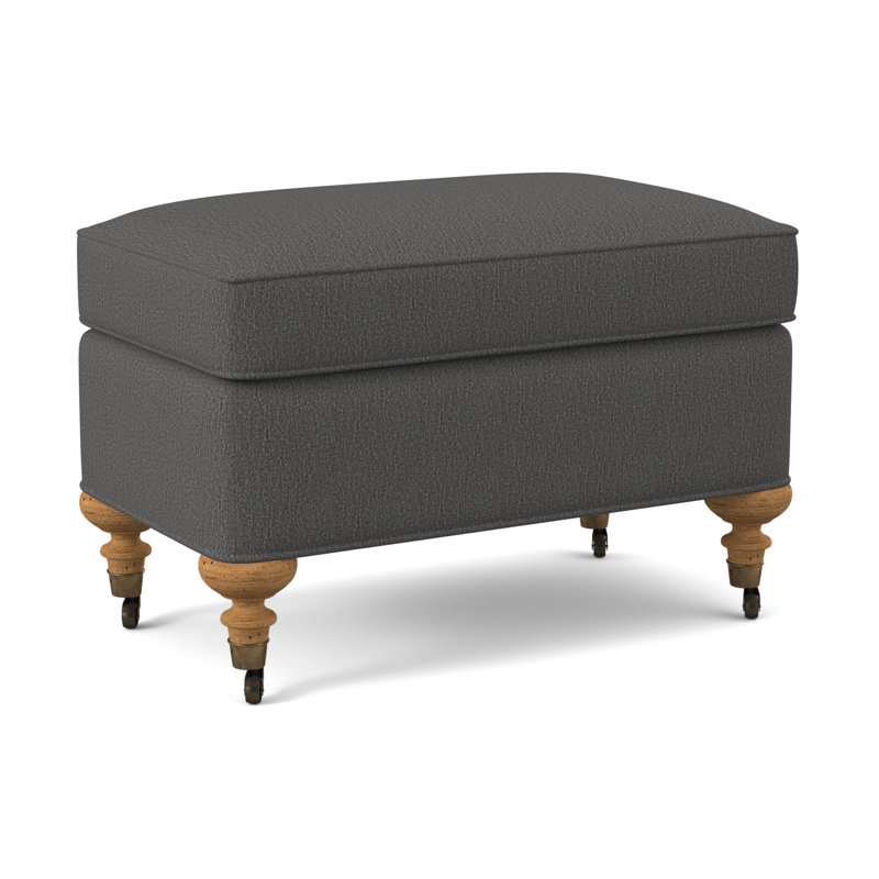 Devan Ottoman, Filigree Ivory, Amber