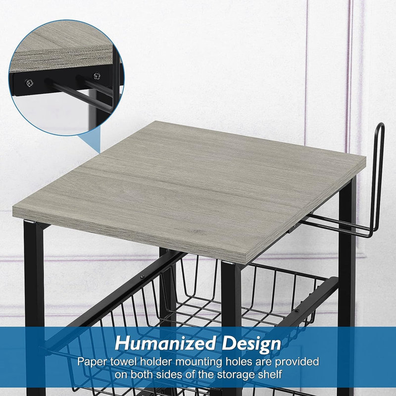 Freestanding Bathroom Shelves, Gray