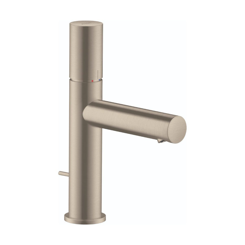 AXOR Uno Single-Hole Faucet 110 with Zero Handle and Pop-Up Drain, 1.2 GPM, Brushed Nickel