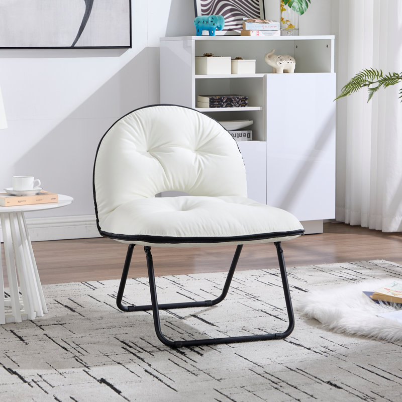 Chaise d'appoint rembourrée ultra-moderne, Blanc