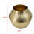 11x11x9" Aluminum Chisel Flower Vase, Gold-377094821