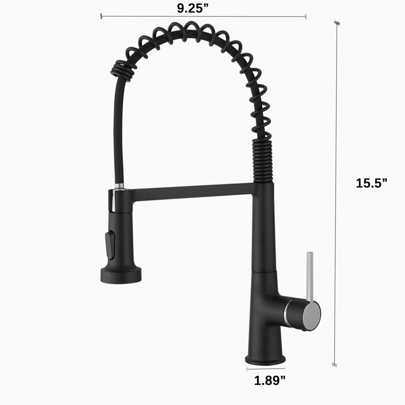 GAWEZA Pull Out Kitchen Faucet, Black