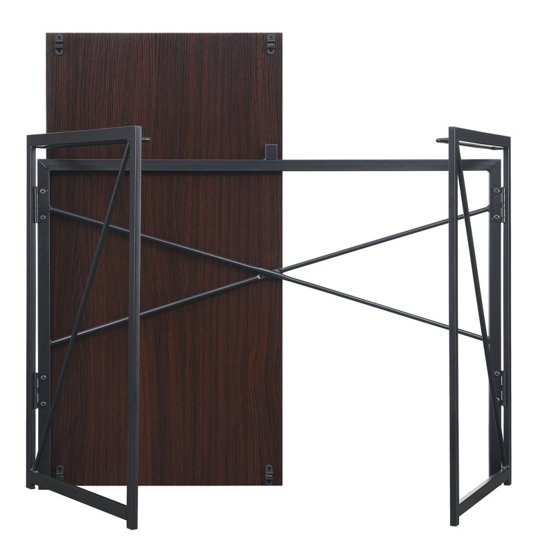 Computer Folding Desk, Espresso/Black