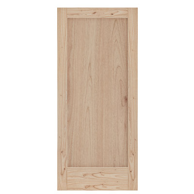 MODA 1-Panel Solid Core Unfinished White Cedar Slab Interior Door