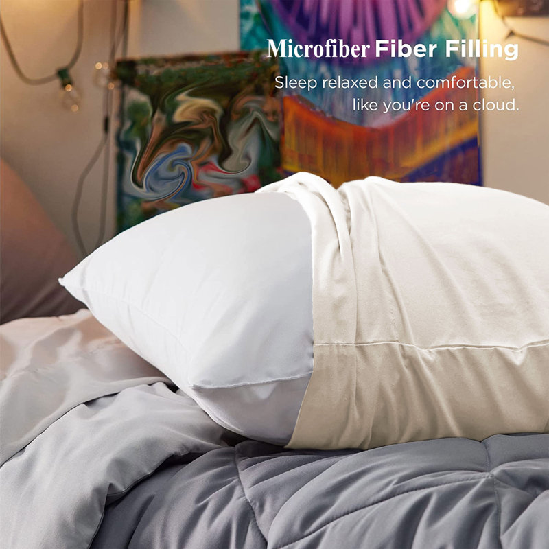 Ladaya Polyester Envelope Square Oxford Pillowcase, Cream