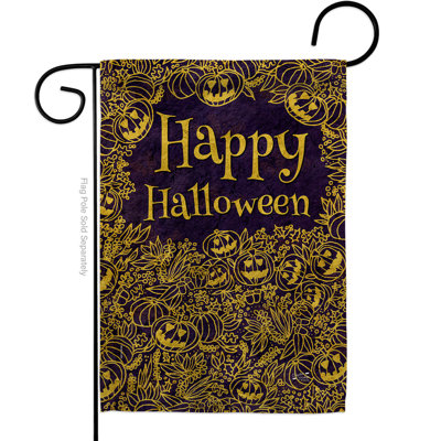 Double Sided 222'' H x 156'' W Polyester Halloween Garden Flag