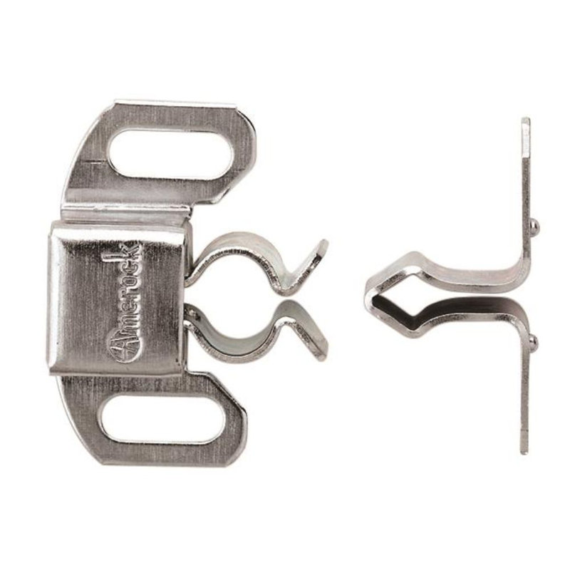 Silver Zinc Steel Friction Cabinet Catch with Screws
