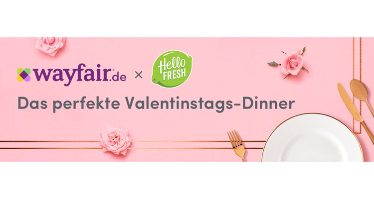 Wayfair x HelloFresh Valentinstags-Banner