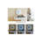 Dressing Table with LED Glass Top and Extendable Side Table