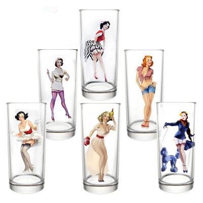 Pin-up Girls Glass 10.2 Fl Oz
