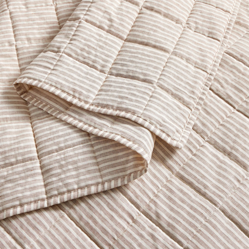 Canfield Quilt Set, Queen Quilt + 2 Queen Shams, Tomato
