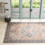 Rectangle Cohan Oriental Power Loom Polyester Machine Washable Area Rug in Blue/Brown-1416271512