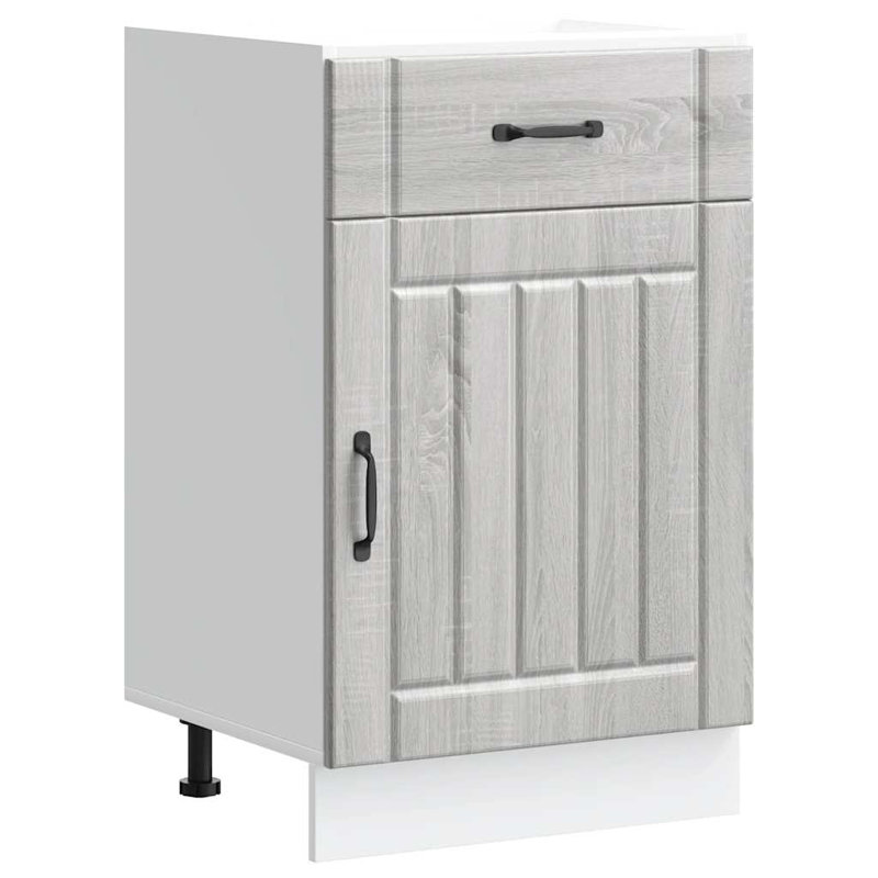 Kitchen Base Cabinet Lucca Engineered Wood, Grey Sonoma